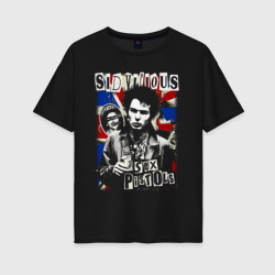 Женская футболка хлопок Oversize Sex Pistols Sid