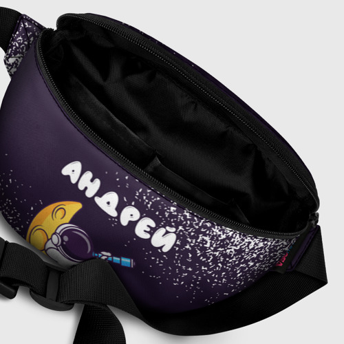 Поясная сумка 3D с принтом Андрей космонавт отдыхает на Луне, фото #6