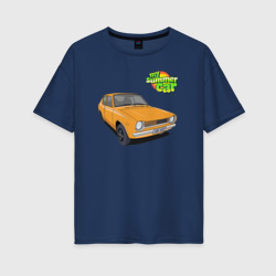 Женская футболка хлопок Oversize My summer car yellow