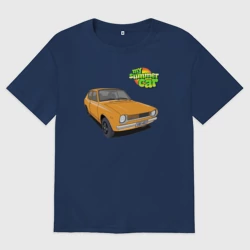 Женская футболка хлопок Oversize My summer car yellow