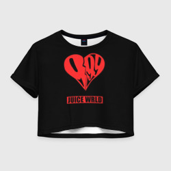 Женская футболка Crop-top 3D Juice WRLD - heart