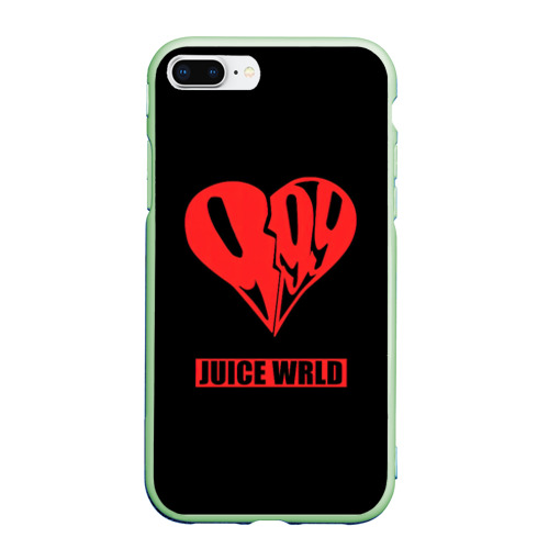 Чехол для iPhone 7Plus/8 Plus матовый Juice WRLD - heart, цвет салатовый