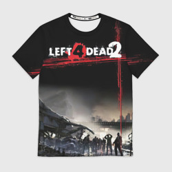Мужская футболка 3D Left 4 dead ночной город