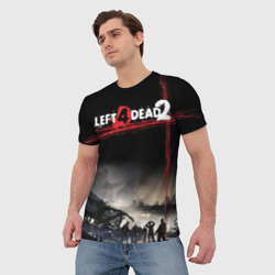 Мужская футболка 3D Left 4 dead ночной город - фото 2