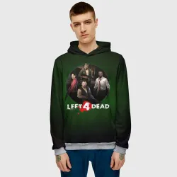 Мужская толстовка 3D Left 4 dead команда - фото 2