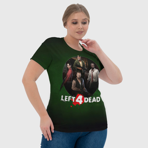Женская футболка 3D Left 4 dead команда, цвет 3D печать - фото 6