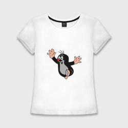 Чешский крот из мультика – Женская футболка хлопок Slim с принтом купить
