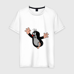 Чешский крот из мультика – Мужская футболка хлопок с принтом купить со скидкой в -20%