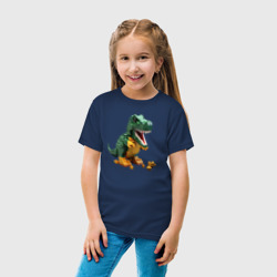 Детская футболка хлопок Динозавр из Лего - фото 2