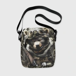 Сумка через плечо 3D Медведь солдат спецназа