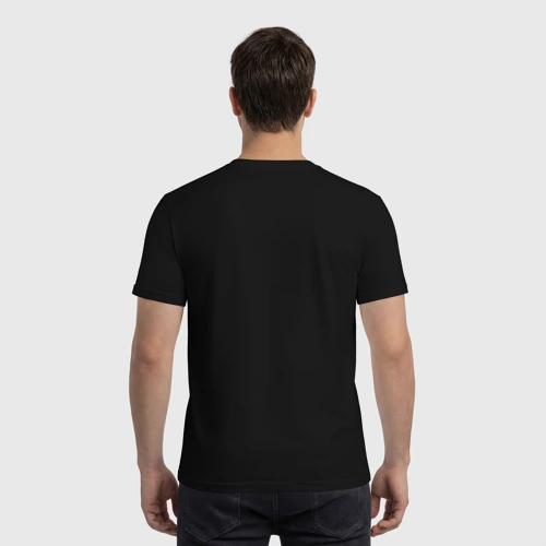 Мужская футболка хлопок с принтом Deep Purple rock, вид сзади #2