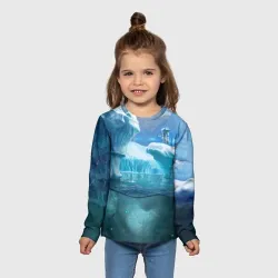 Детский лонгслив 3D Subnautica - краб на леднике - фото 2