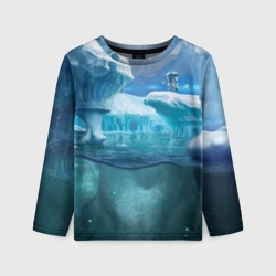 Детский лонгслив 3D Subnautica - краб на леднике