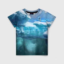Детская футболка 3D Subnautica - краб на леднике
