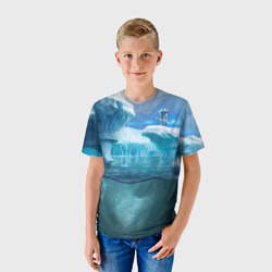 Детская футболка 3D Subnautica - краб на леднике - фото 2