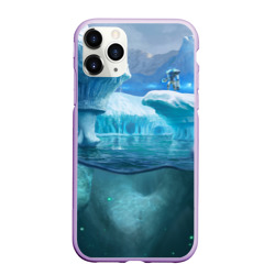 Чехол для iPhone 11 Pro Max матовый Subnautica - краб на леднике