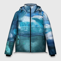 Мужская зимняя куртка 3D Subnautica - краб на леднике