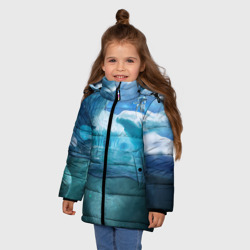 Зимняя куртка для девочек 3D Subnautica - краб на леднике - фото 2