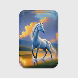 Картхолдер Magsafe магнитный Белая лошадь на рассвете