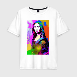 Мужская футболка хлопок Oversize Mona Lisa - Gioconda painting