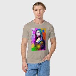 Мужская футболка хлопок Mona Lisa - Gioconda painting - фото 2