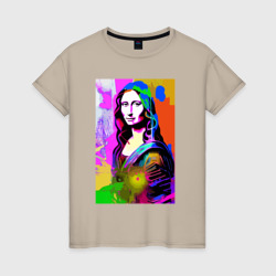 Женская футболка хлопок Mona Lisa - Gioconda painting