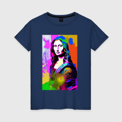 Женская футболка хлопок Mona Lisa - Gioconda painting