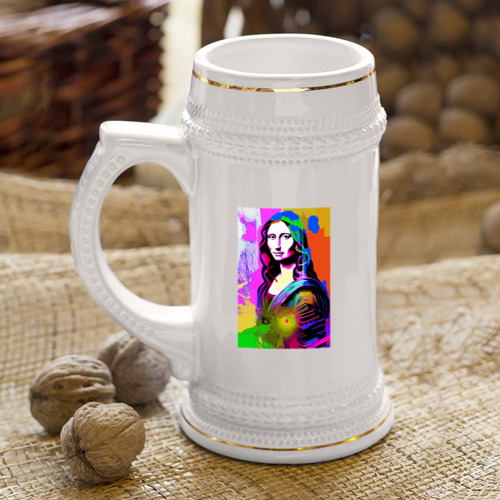 Кружка пивная Mona Lisa - Gioconda painting - фото 4