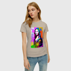 Женская футболка хлопок Mona Lisa - Gioconda painting - фото 2