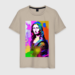 Мужская футболка хлопок Mona Lisa - Gioconda painting