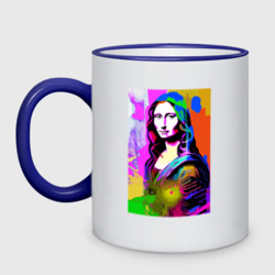 Кружка двухцветная Mona Lisa - Gioconda painting