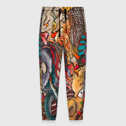 Мужские брюки 3D Иредзуми: демон и дракон