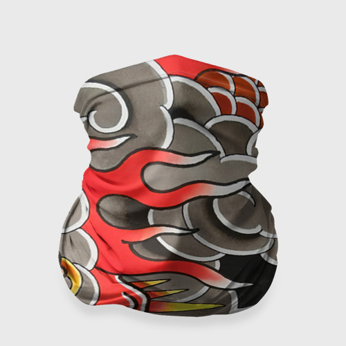 Бандана-труба 3D Иредзуми: дракон в дыму, цвет 3D печать