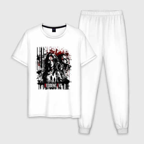 Мужская пижама хлопок с принтом Дизайн Resident Evil, вид спереди #2