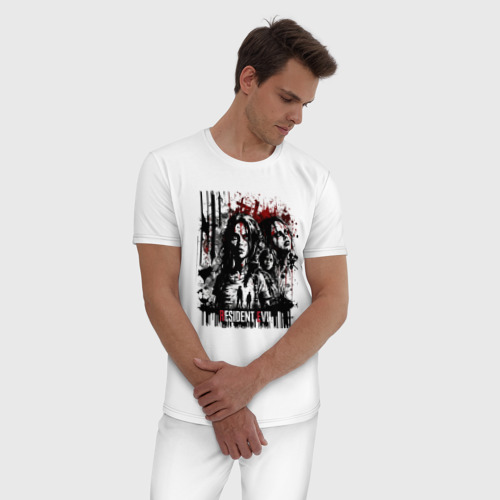 Мужская пижама хлопок с принтом Дизайн Resident Evil, фото на моделе #1