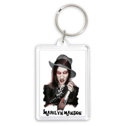 Брелок прямоугольный 35*50 Marilyn Manson clipart