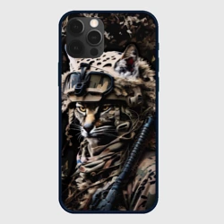Чехол для iPhone 12 Pro Рысь солдат спецназа