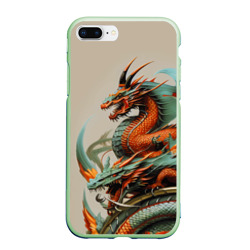 Чехол для iPhone 7Plus/8 Plus матовый Japan dragon - irezumi