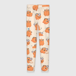 Леггинсы 3D Человек-бензопила - Почита и хлебушек