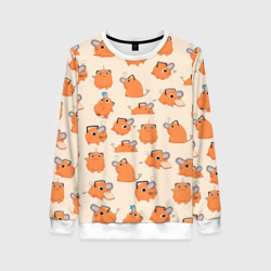 Женский свитшот 3D Человек-бензопила - Почита и хлебушек