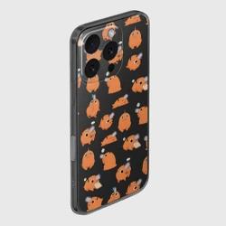 Чехол для iPhone 16 Pro силиконовый с защитой камеры Chainsaw Man - Почита паттерн - фото 2