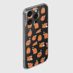 Чехол для iPhone 15 Pro силиконовый с защитой камеры Chainsaw Man - Почита паттерн - фото 2