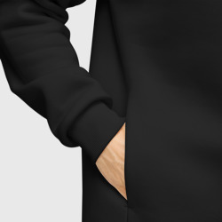 Худи с принтом Покер и пиковая масть для мужчины, вид на модели спереди №6. Цвет основы: черный