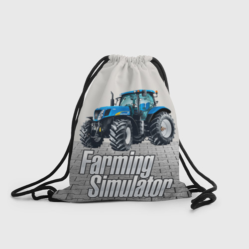 Рюкзак-мешок 3D Синий трактор