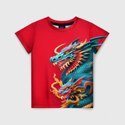 Детская футболка 3D Japanese dragon - irezumi