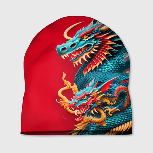 Шапка 3D Japanese dragon - irezumi
