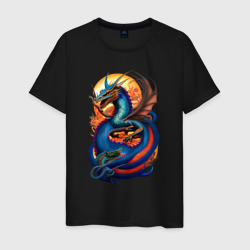 Мужская футболка хлопок Japanese dragon - irezumi art