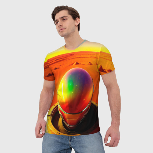 Мужская футболка 3D с принтом Фото на марсе-арт, фото на моделе #1