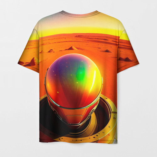 Мужская футболка 3D с принтом Фото на марсе-арт, вид сзади #1