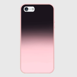 Чехол для iPhone 5/5S матовый Градиент: от черного к розовому